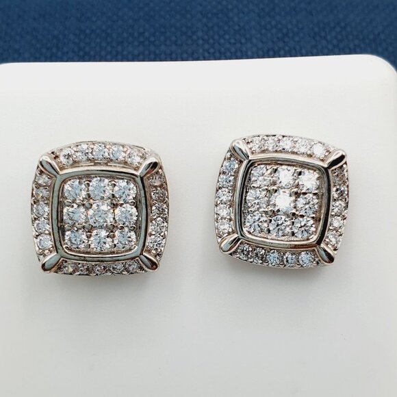 "14K Gold Plated Cubic Zircon Earrings, EVBRS418 - Picture 1 of 9